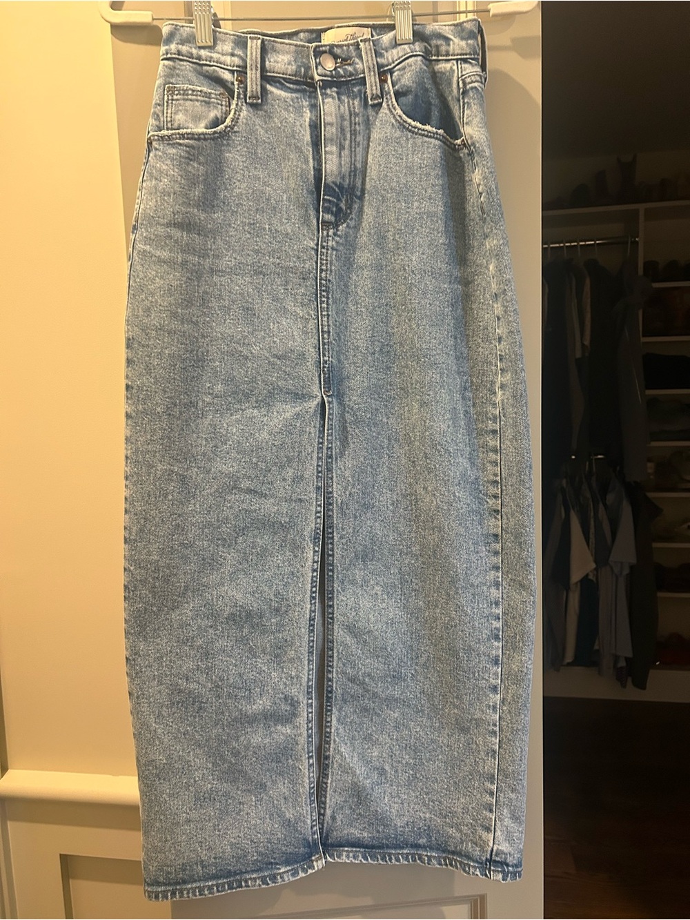 Universal Thread Light Blue Straight Leg Denim Skirt